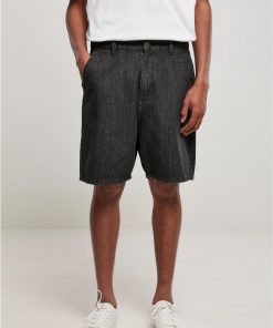 Urban Classics Organic Denim Bermuda Shorts black washed