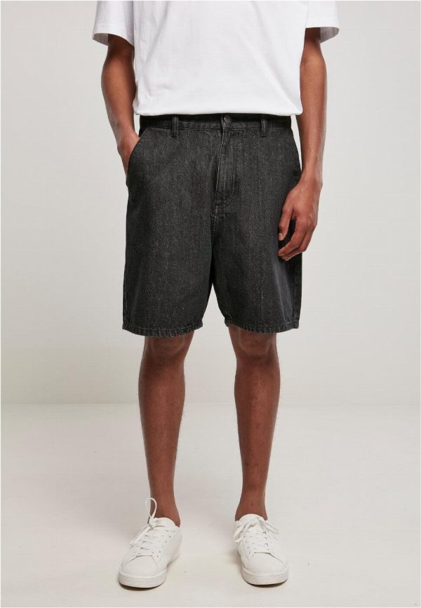 Urban Classics Organic Denim Bermuda Shorts black washed