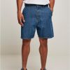 Organic Denim Bermuda Shorts - Mid Indigo Washed