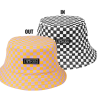 checkerboard bucket hat