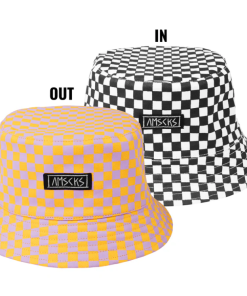 checkerboard bucket hat