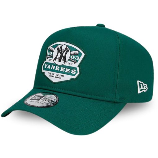 New Era A-Frame Trucker New York Yankees MLB Patch Cap - Green