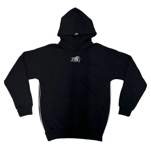 ath logo reflective black hoodie