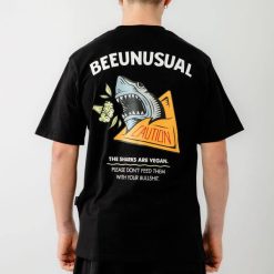 Bee Unusual The Sharks Are VeganRelaxed Tshirt Black 1