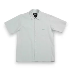 A.H.B. BLUE STRIPE EMBROIDERED "BOYCOTT" SHIRT 1