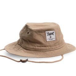 A.H.B. BEIGE SAFARI “BOYCOTT PATCH” BUCKET HAT white back