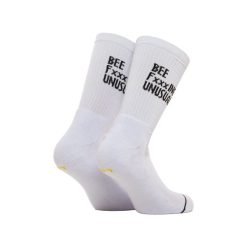 Bee Unusual “Bee FxxxING Unusual” White Socks 1