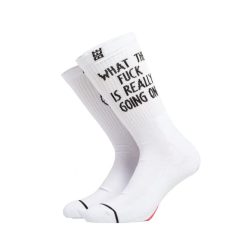 BEE UNUSUAL | ”WTF” Combed White Socks