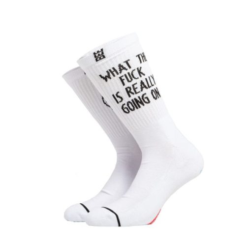 BEE UNUSUAL | ”WTF” Combed White Socks
