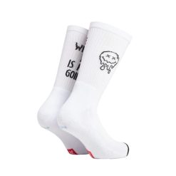 BEE UNUSUAL | ”WTF” Combed White Socks 1