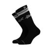 ”Retro Logo” Combed Black Socks