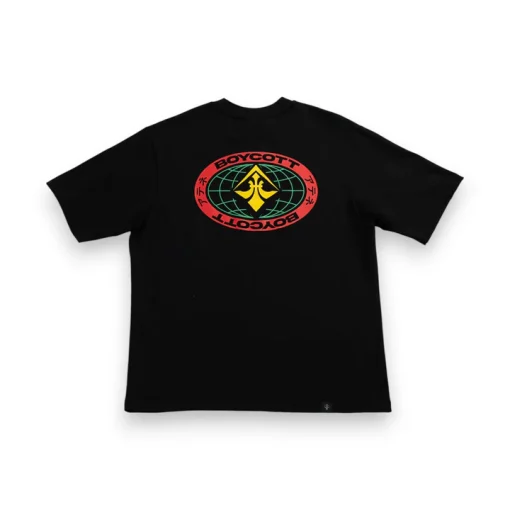 A.H.B. BLACK "WORLDWIDE" OVERSIDED T-SHIRT 1